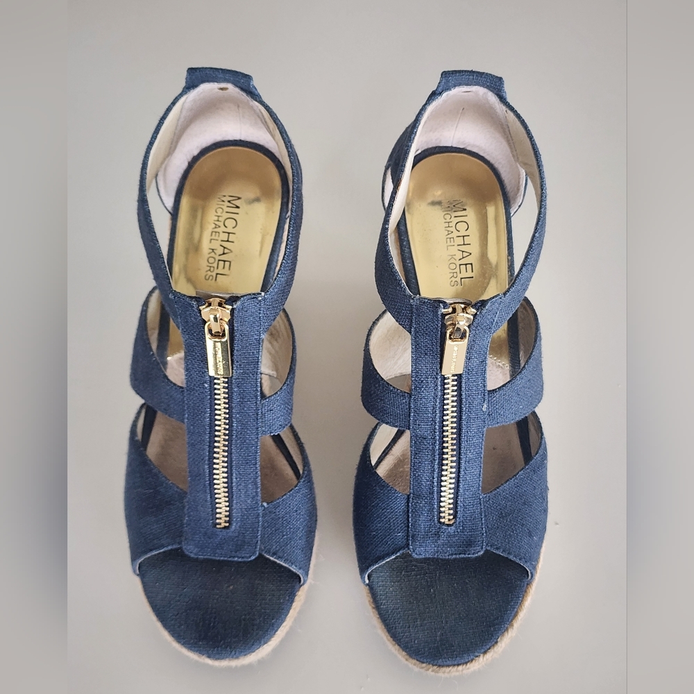 Michael Kors WEDGES Navy 8